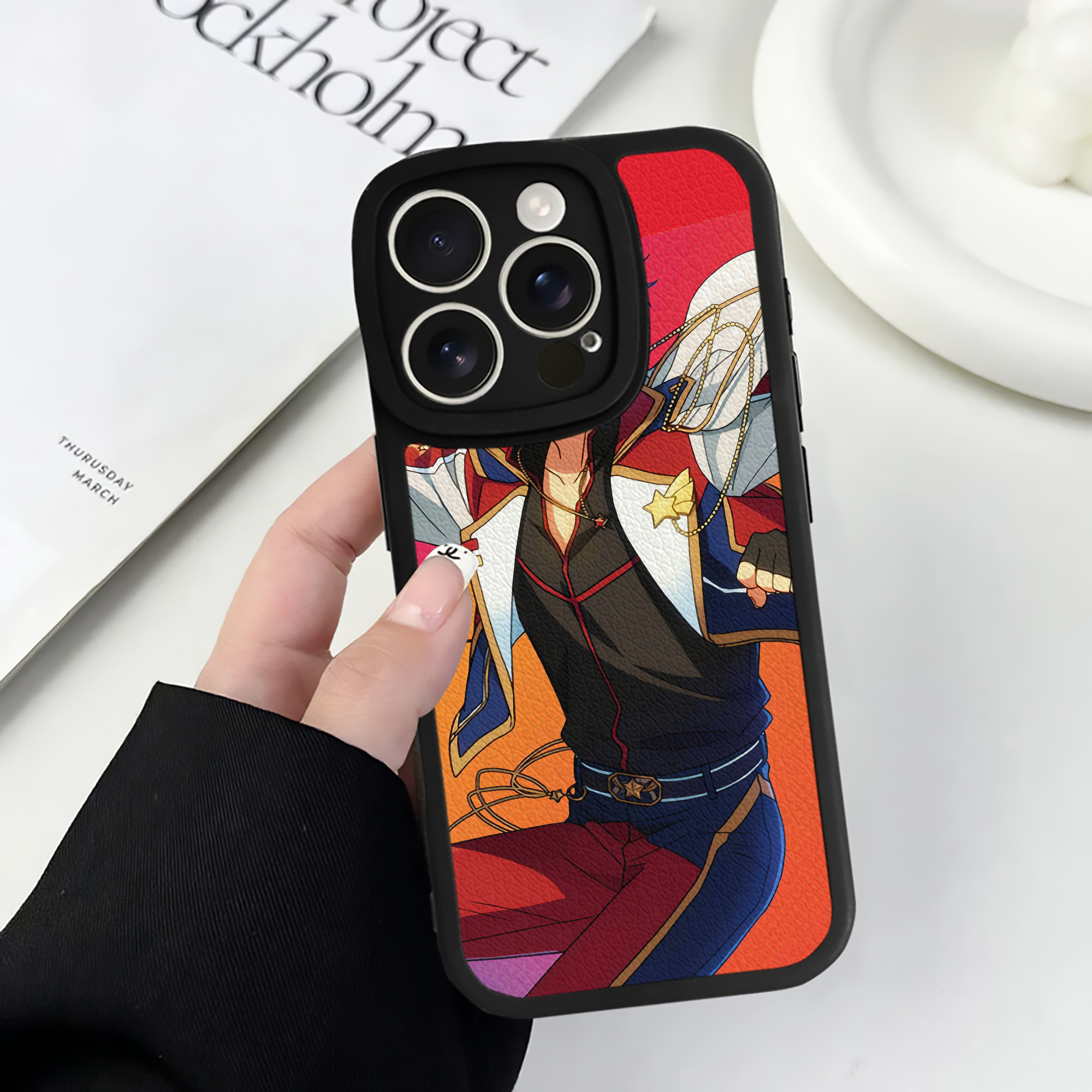 （画像用） あんさんぶるスターズ! Ensemble Stars 【iPhone 16シリーズ対応】シリコンスマホケース（レザー調） 材質：シリコン